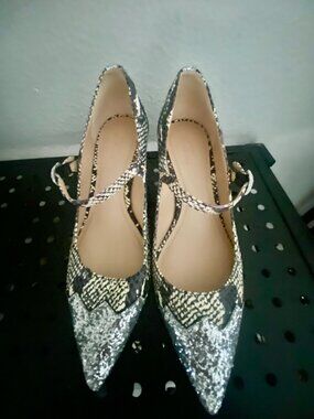 COACH X TABITHA SIMMONS SNAKE GLAM KITTY HEELS